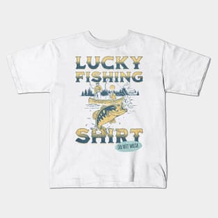 Funny Lucky Fishing Saying Kids T-Shirt